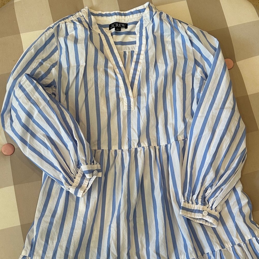 J. Crew Santorini Blue Tunic mini dress